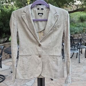 J. CREW Beige Linen Blazer